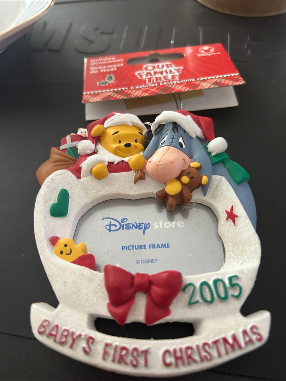 Disney Baby's First Christmas 2005 Winnie the Pooh & Eeyore Frame Ornament